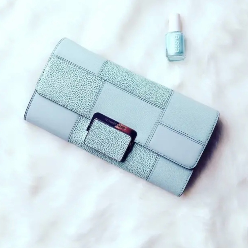 Michael Kors Mint  Leather Clutch / Wallet on Chain